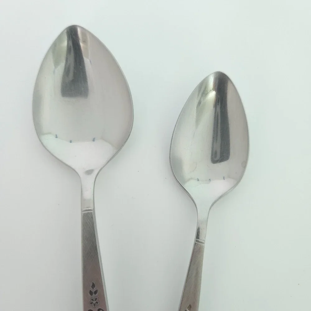 Vtg WM A Rogers‎ Oneida SPANADA Stainless Teaspoon tsp Tablespoon tbsp Set of 2